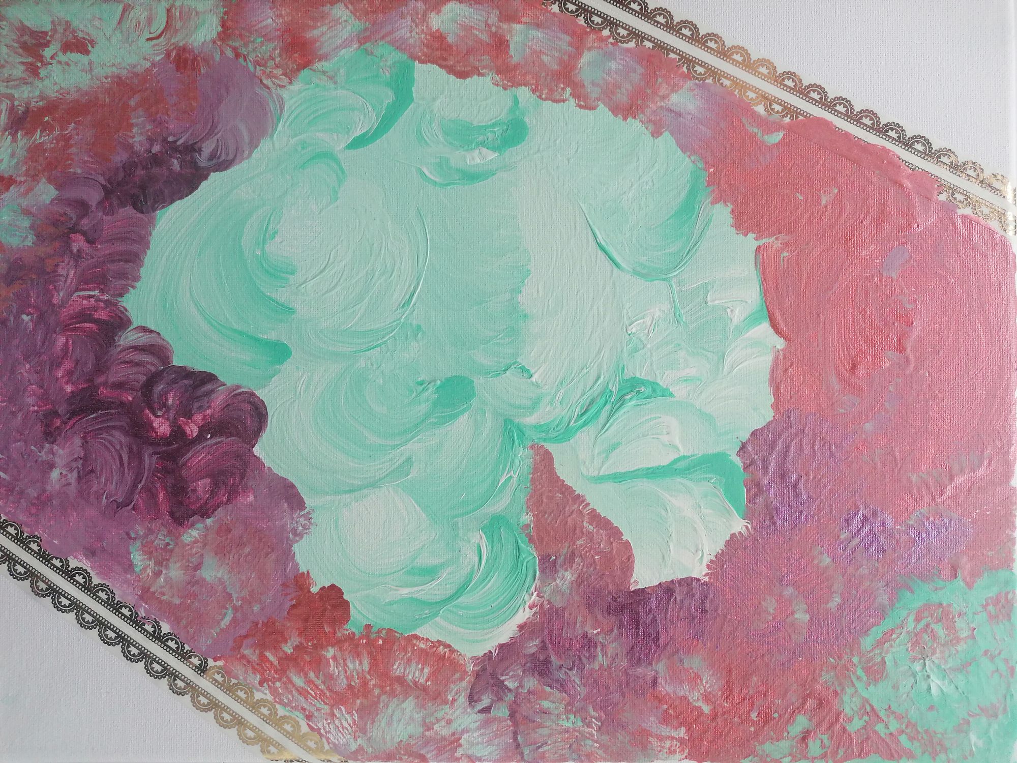 Cute dancing figurine with a floating veil based on my own painting. 