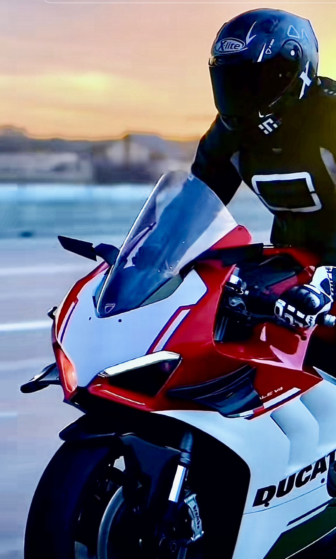 Etienne riding a motorcycle 