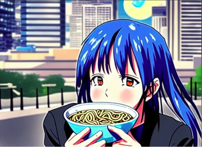 Ramen Future Blue Hair