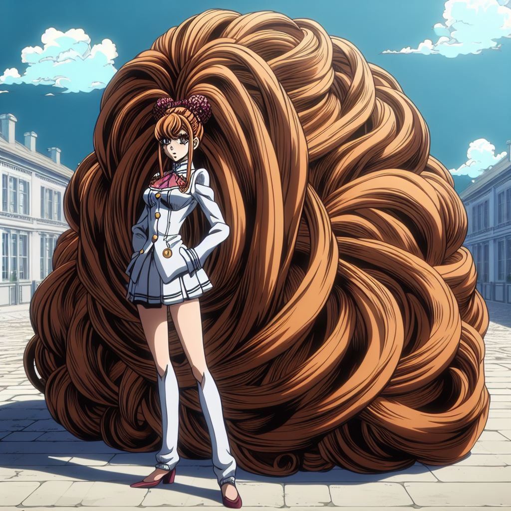 1 girl, very long hair, silky hair, thick hair, absurdly long hair, hair covering the floor, beautiful, cute girl, hair everywhere, full bod...