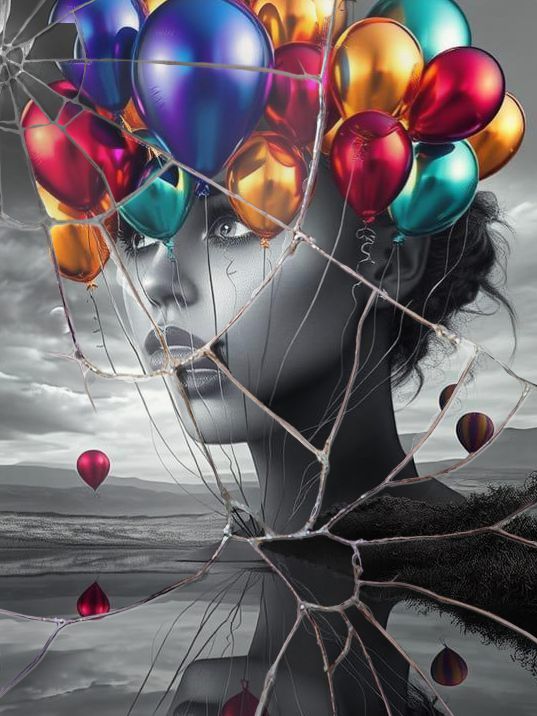 <lora:Art Machina AR1:1.0> <lora:Modern Monochrome:1.0> <lora:Goth Angel:1.0> <lora:Graphite:1.0>  A Red Rose stand out  as emotions in agai...