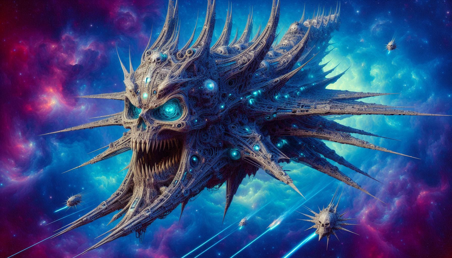 Bristling with weapons and sensors.