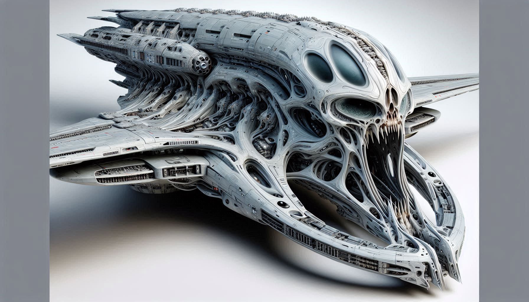 Alien Raider Approaching The Upper Cloud Layer Coming in Hot for A Raid