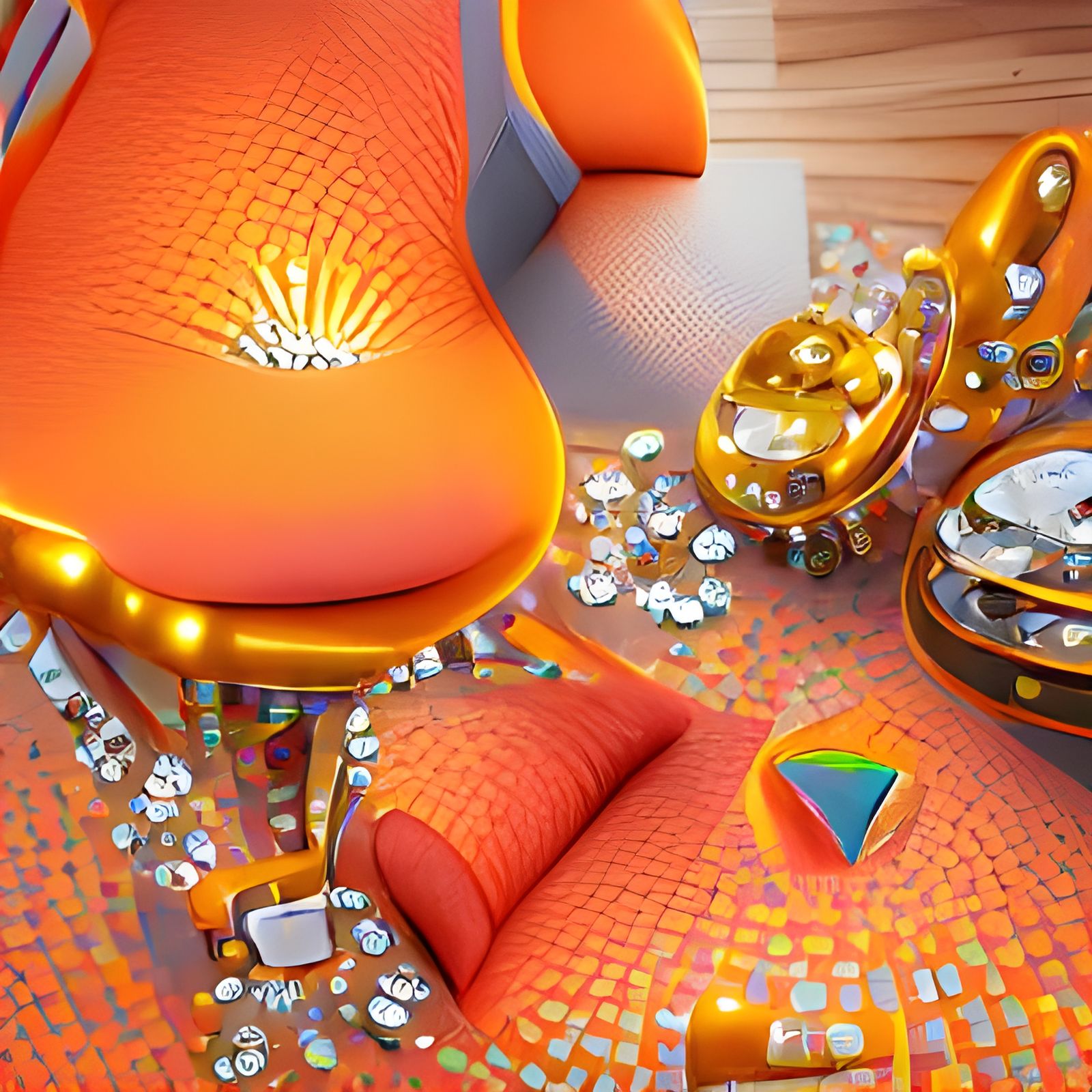 Sit on this Orange Chair