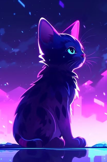 Neon-kitty - User On Nightcafe Creator - Nightcafe Creator