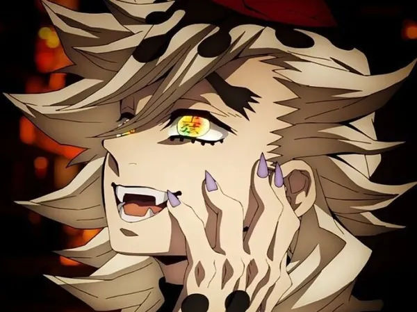 Create an image of Douma from demon slayer, fully visible, exuding unparalleled opulence and extravagance. They should radiate a 'gangsta' a...