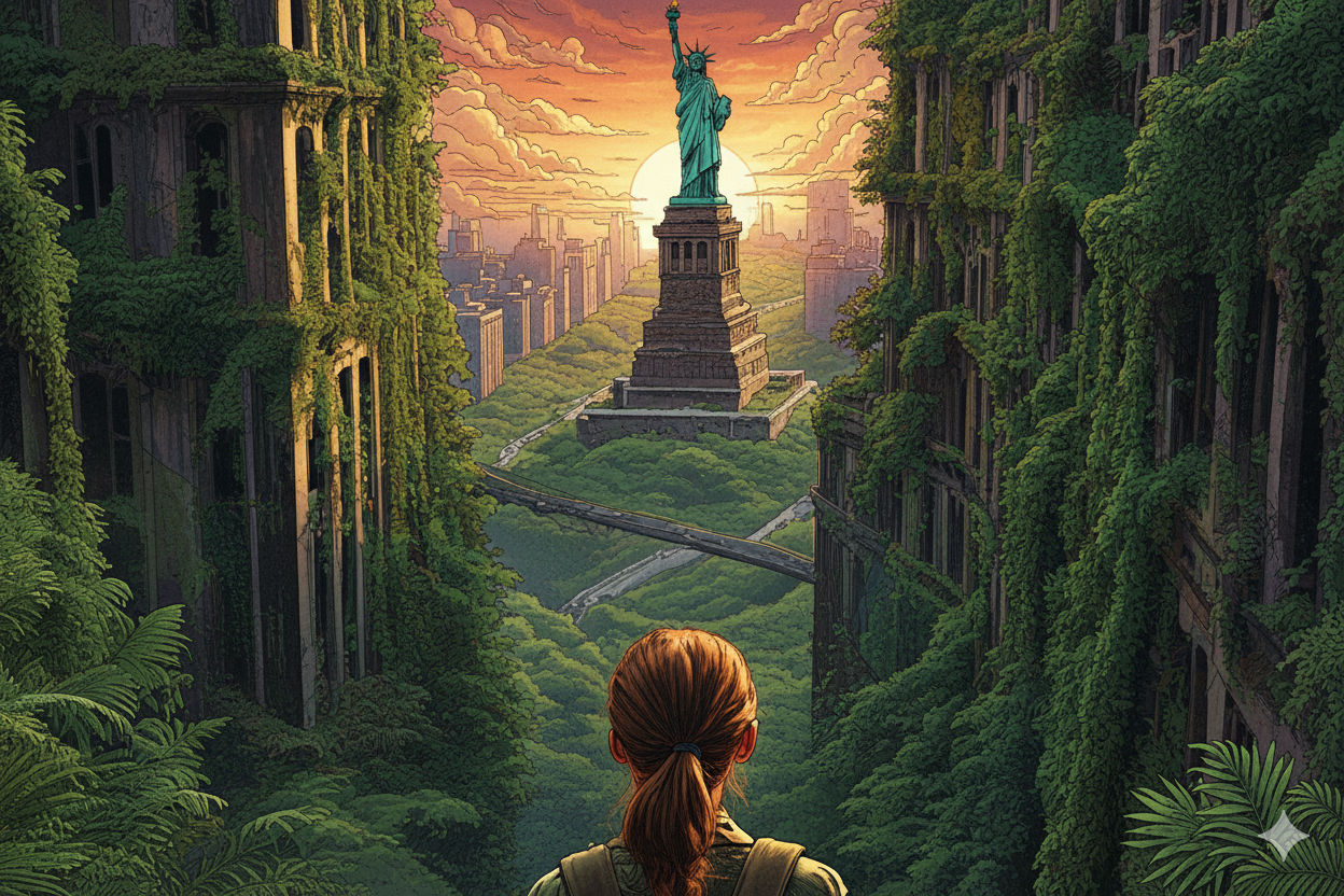 *Prompt for FLUX 1 text-to-image generation:*  

**"Urban hallucination: a figure stands silhouetted before a cityscape blurred by motion an...