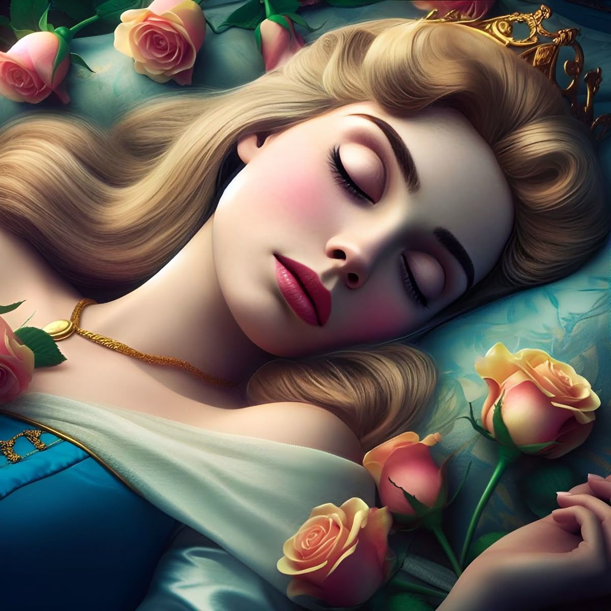 Princess Aurora asleep