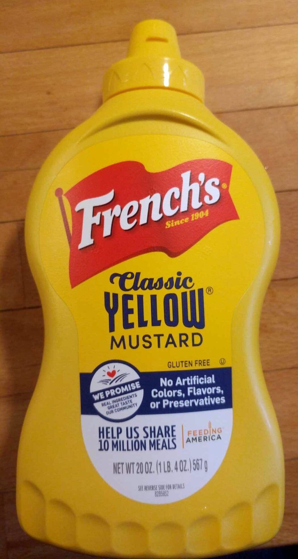Remove the word Frenches, replace it with the word Finks Mustard. Remove the words Classic yellow mustard and replace with a picture of the ...