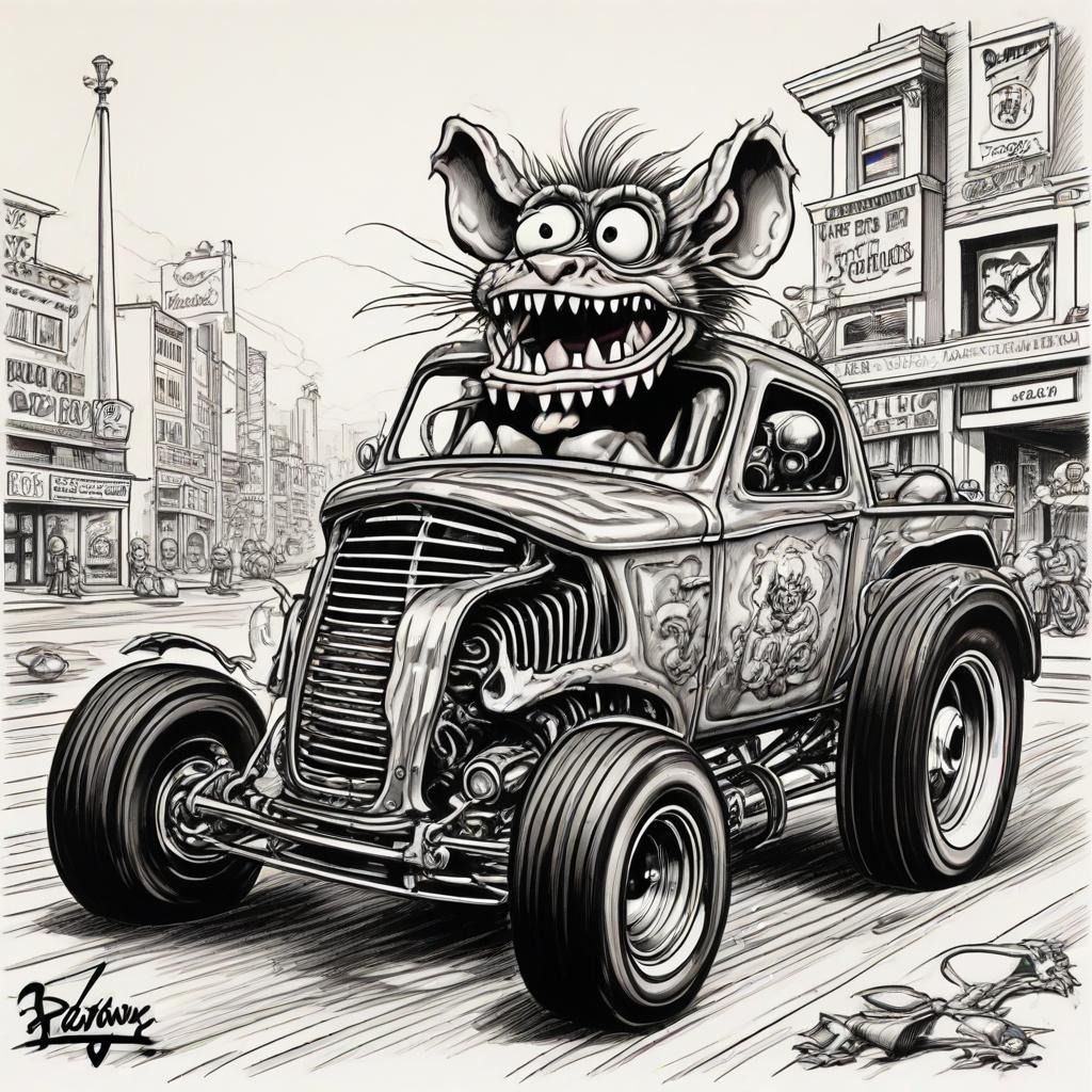 The car racing down the city street as people watch