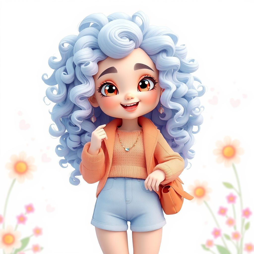 cute 3b pastel character