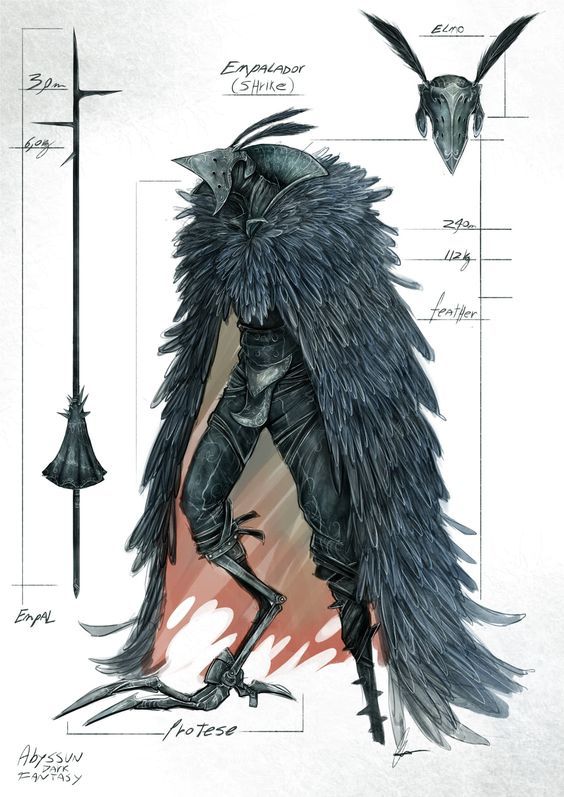 Eldritch warrior wearing a gas mask, with a lance wearing a feathered cloak, loose impression, painterly granular splatter dripping by Jean...