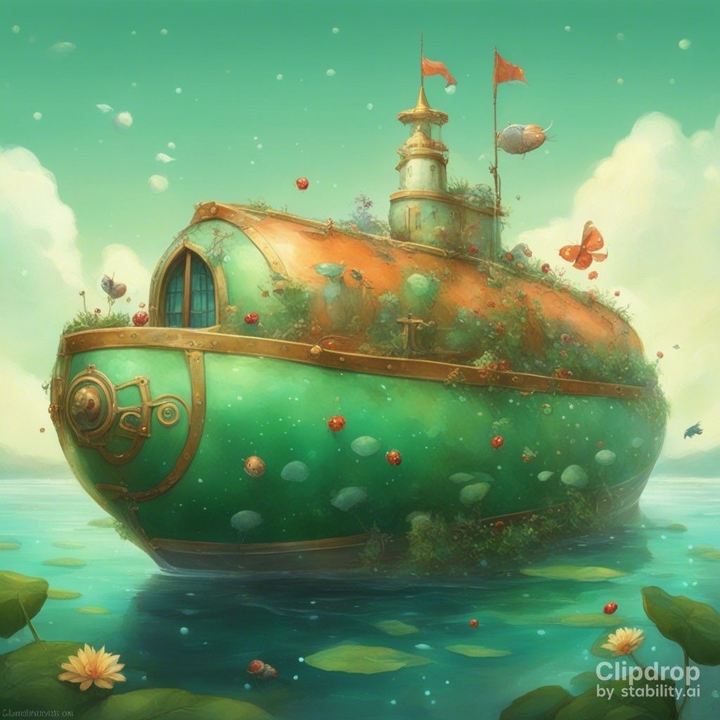 Un navire transparent dans une casserole graffiti art, splash art, street art, spray paint, oil gouache melting, acrylic, high contrast, col...