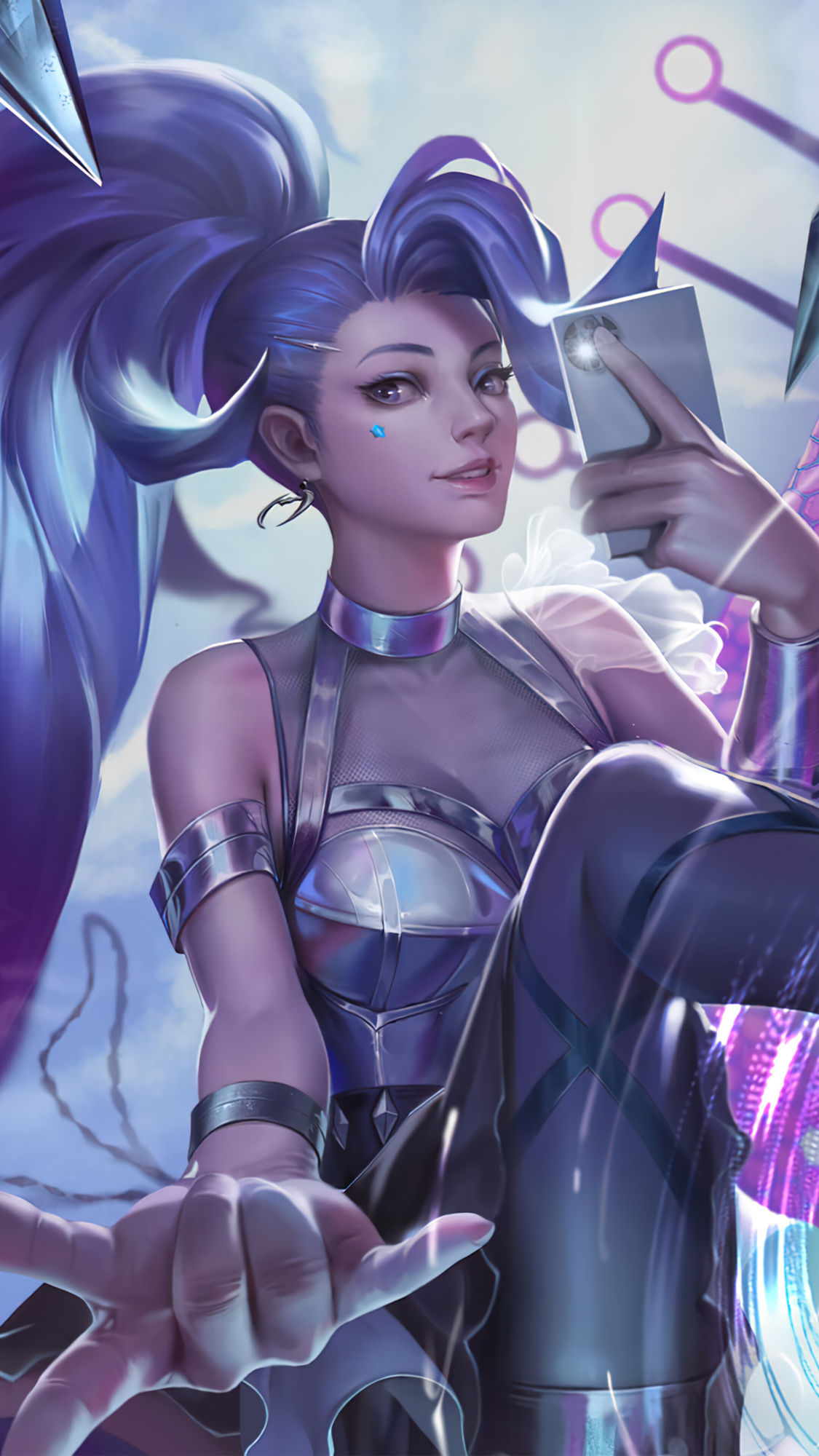 Seraphine from league of legends, theme lava Goddess