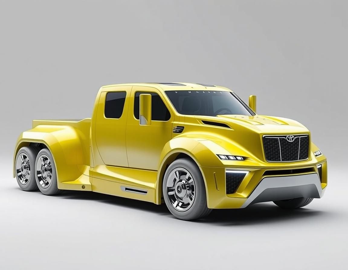 Futuristic pickup truck 