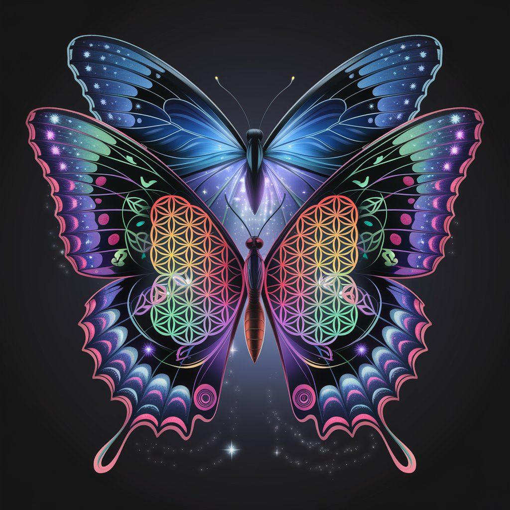 A hyper-realistic illustration of a butterfly 