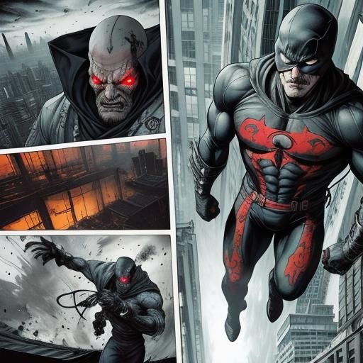 A colage of a white silver surfer characters in silver surfer style