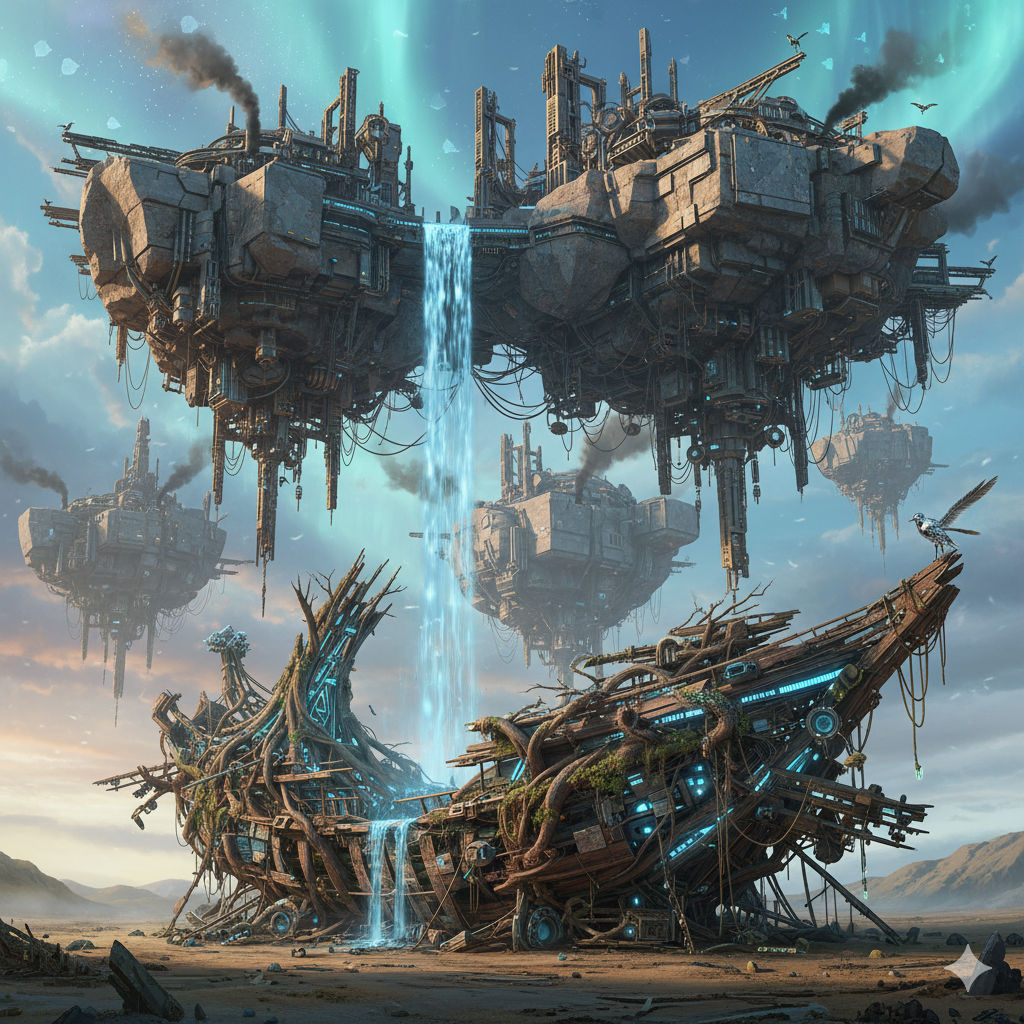 A lone, intricately detailed skull rests on a velvet cushion, bathed in the ethereal glow of a retro-futuristic cityscape visible through a ...