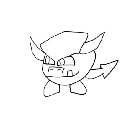 A goofy, bull-like imp wandering through the infernal abyss.