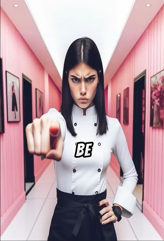 a waitress girl refuse, uncomfortable face,
furrowed eyebrows,angry
in company oil painting by James Gurney, 3d, disney style ,head and sho...