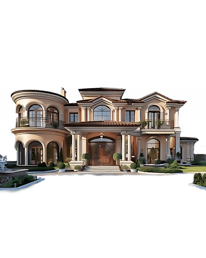 Transform the background, foreground, landscaping, yard, and plot of land surrounding this beautiful home with upscale luxurious landscaping...