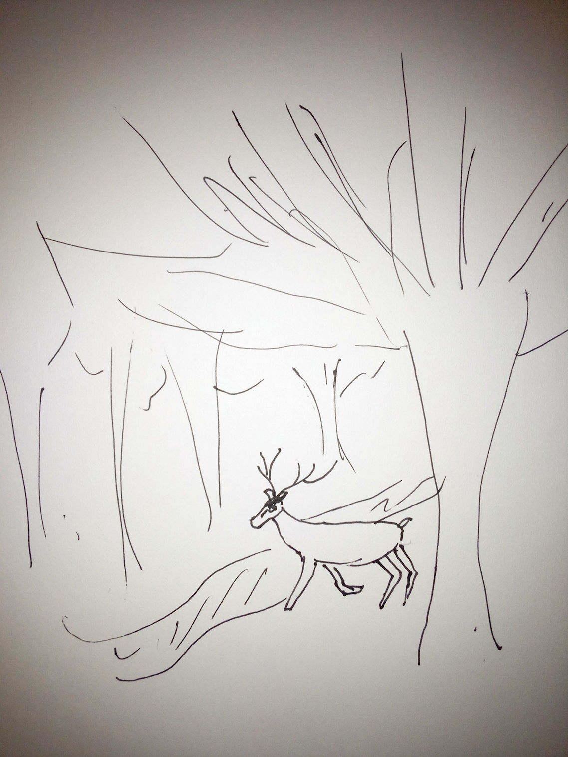 Day 5 Deer, my sketch to ai